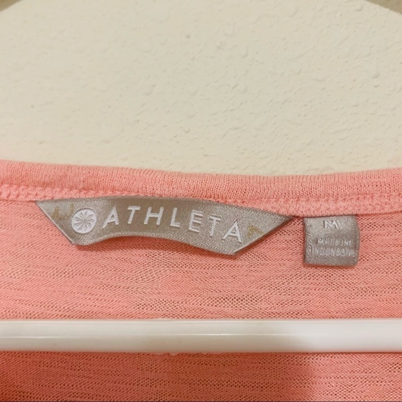ATHLETA pink short sleeve tees women size M - Picture 7 of 8